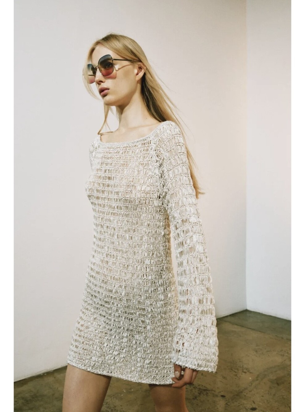 ZARA BOAT NECK KNIT MINI DRESS 9874/016/810